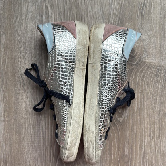 GOLDEN GOOSE Superstar Metallic Mock-Croc Sneakers 39 - Picture 3 of 9
